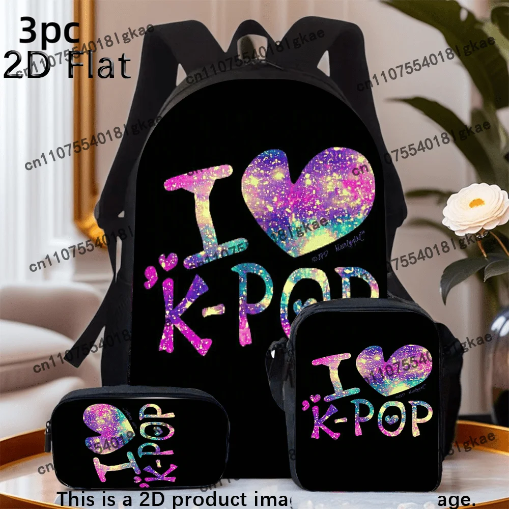 Pencil Case Large - 3개입 KPOP 백팩(메신저백 & 필통 포함)