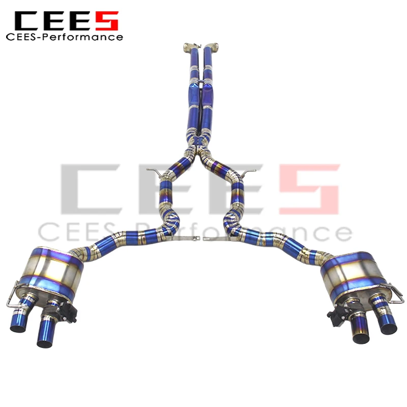 CEES Lightweight Catback for Bentley Continental GT V12 6.0 2017-2024 Enhanced X-pipe Sound Valvetronic Muffler Section