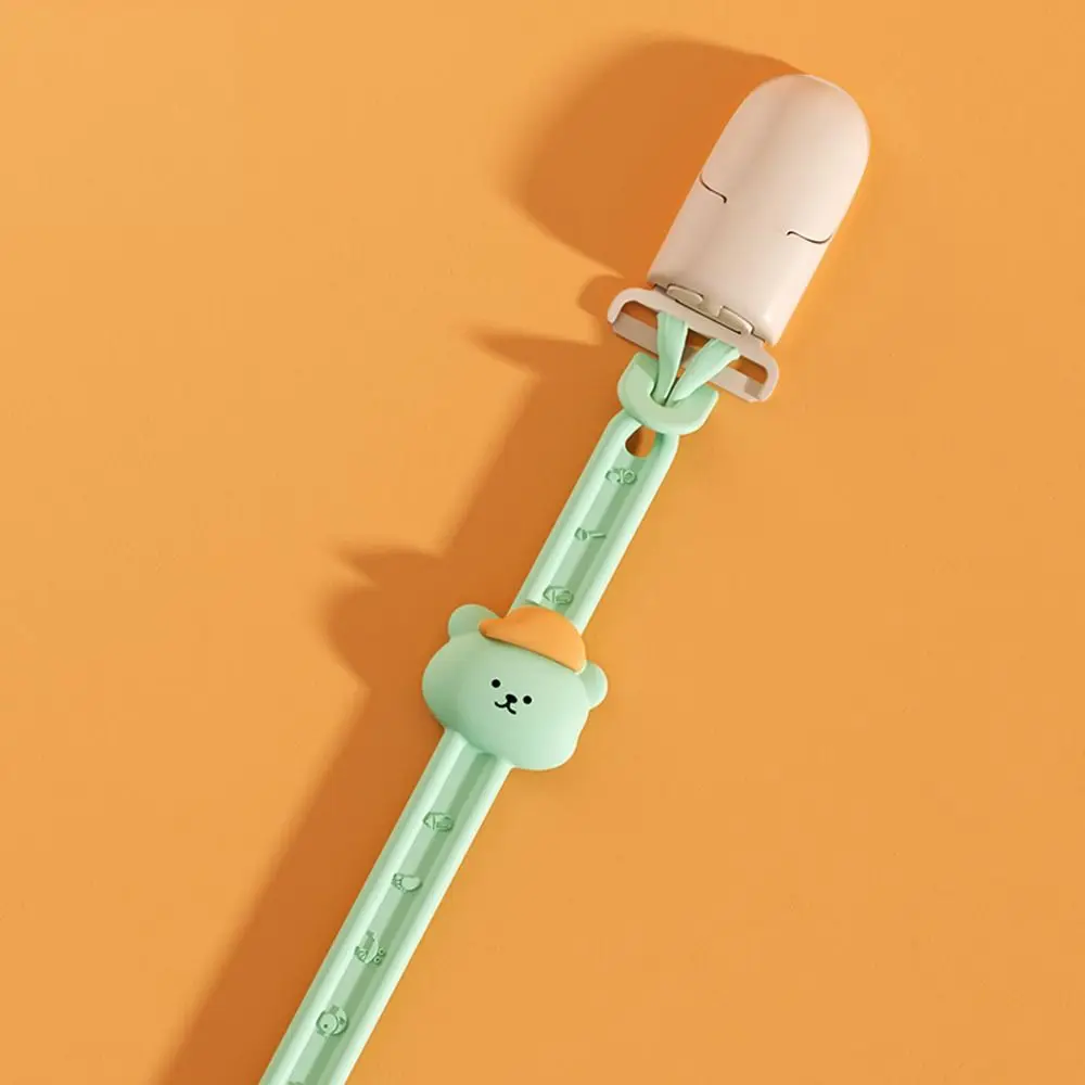

Soft Cute Silicone Bear Anti-drop Safety Molar Chain Lanyard Baby Pacifier Chain Pacifier Clips Chains