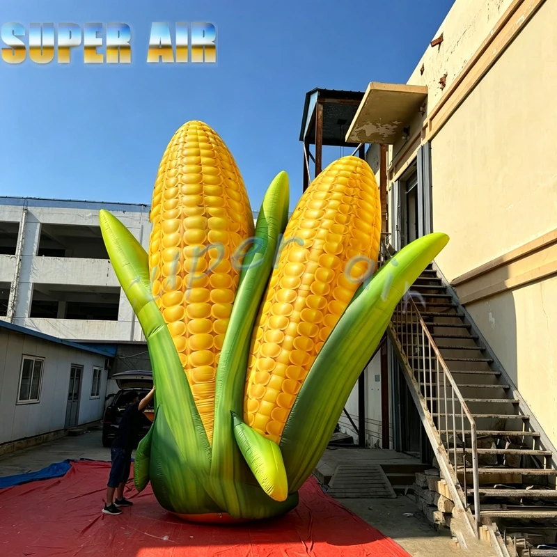Maïs gonflable géant de dessin animé pour les expositions agricoles, les festivals de la récolte, le tourisme rural et les décorations d'événements sur le thème de l'agriculture