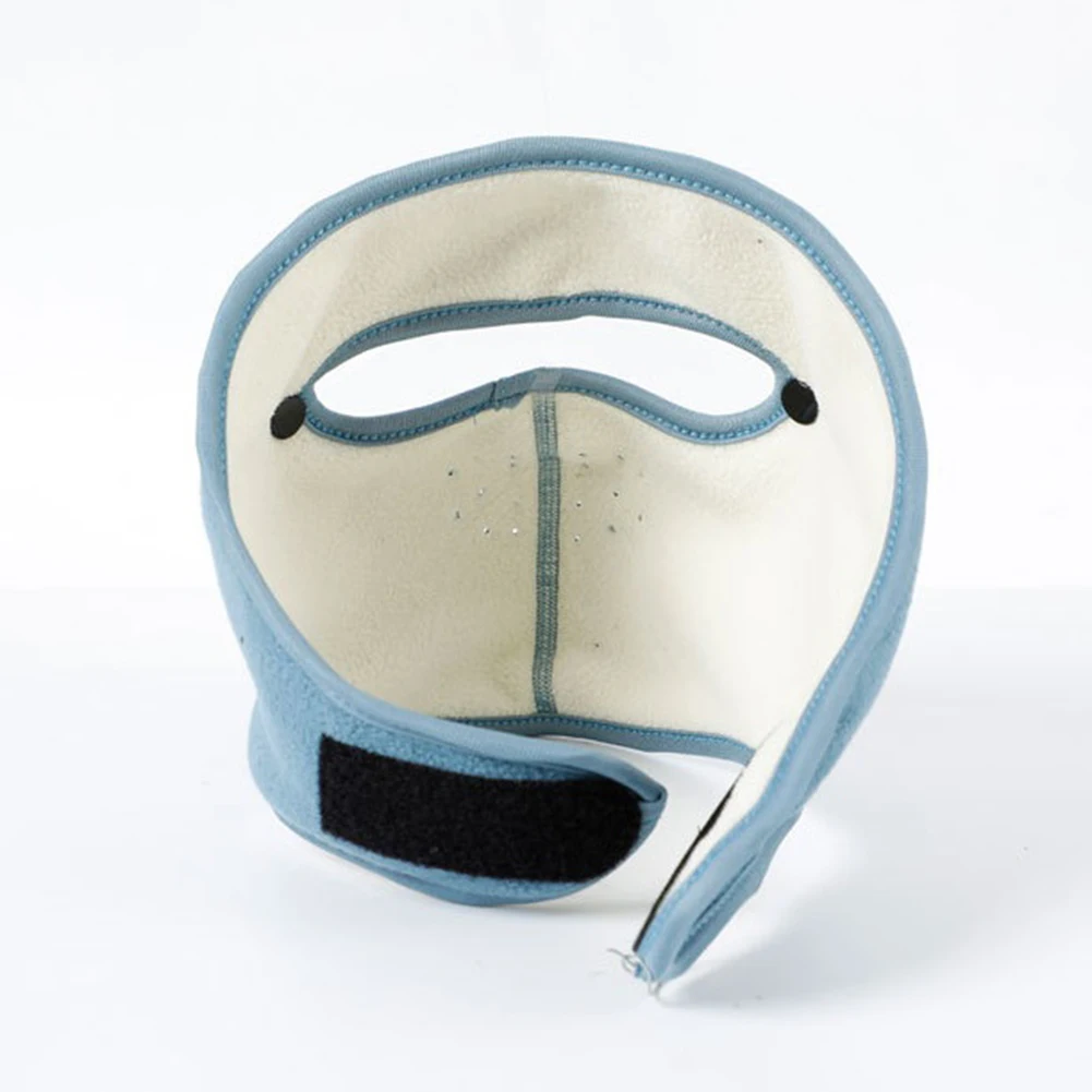 Máscara facial de equitação à prova de vento Balaclava Capa facial de inverno com óculos transparentes Capa forrada de lã à prova de vento para inverno frio