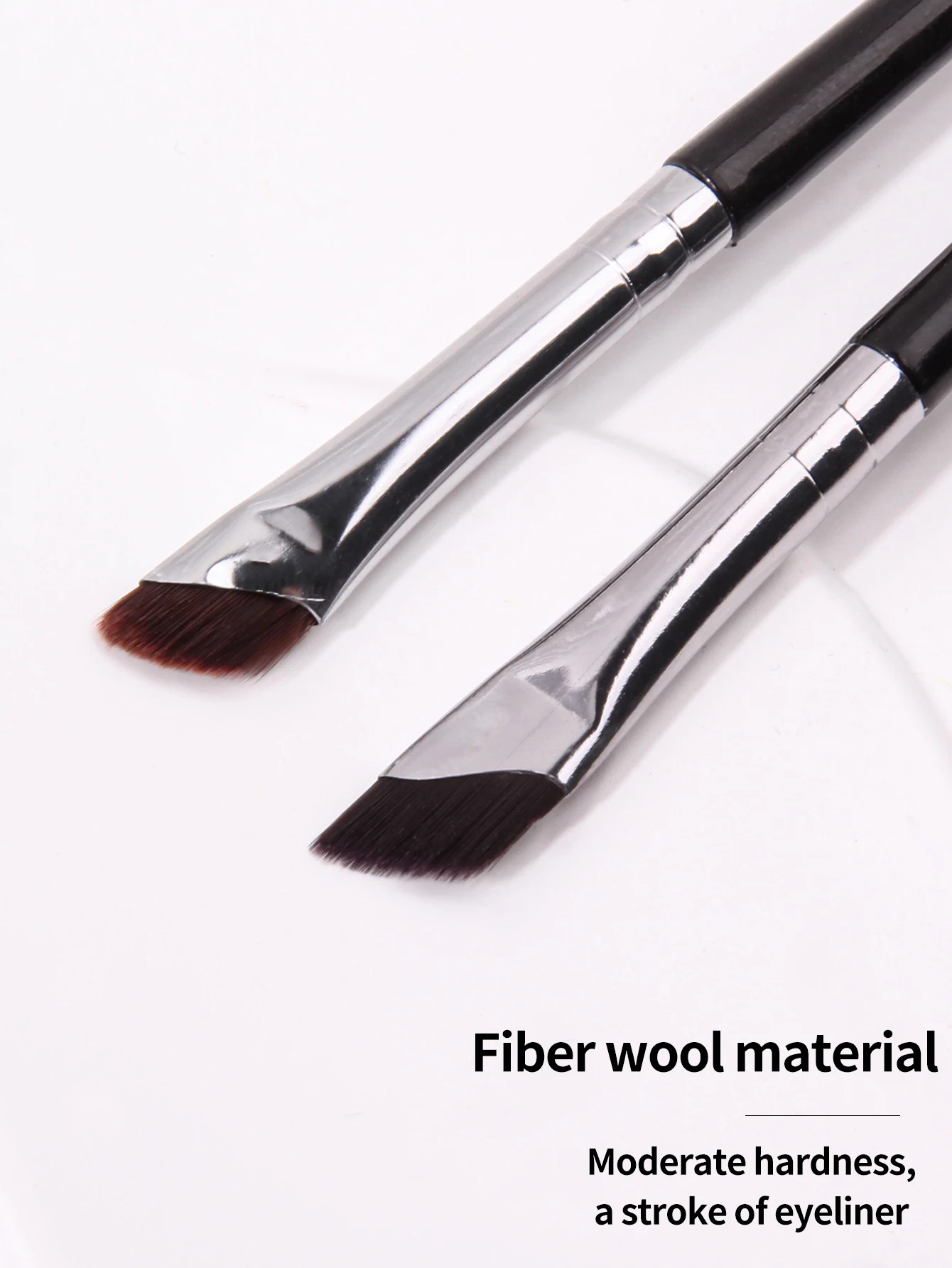 斜めヘッド付きアイライナーブラシ,アイブロウブラシ,アイシャドウ,超薄型,メイクアップツール,3個