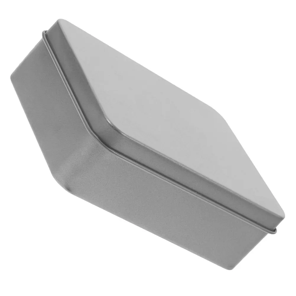 

12x9x4CM Rectangular Tinplate Box Storage Container Lid for Cards C ies Gifts Metal Can Coin Case Compact Size