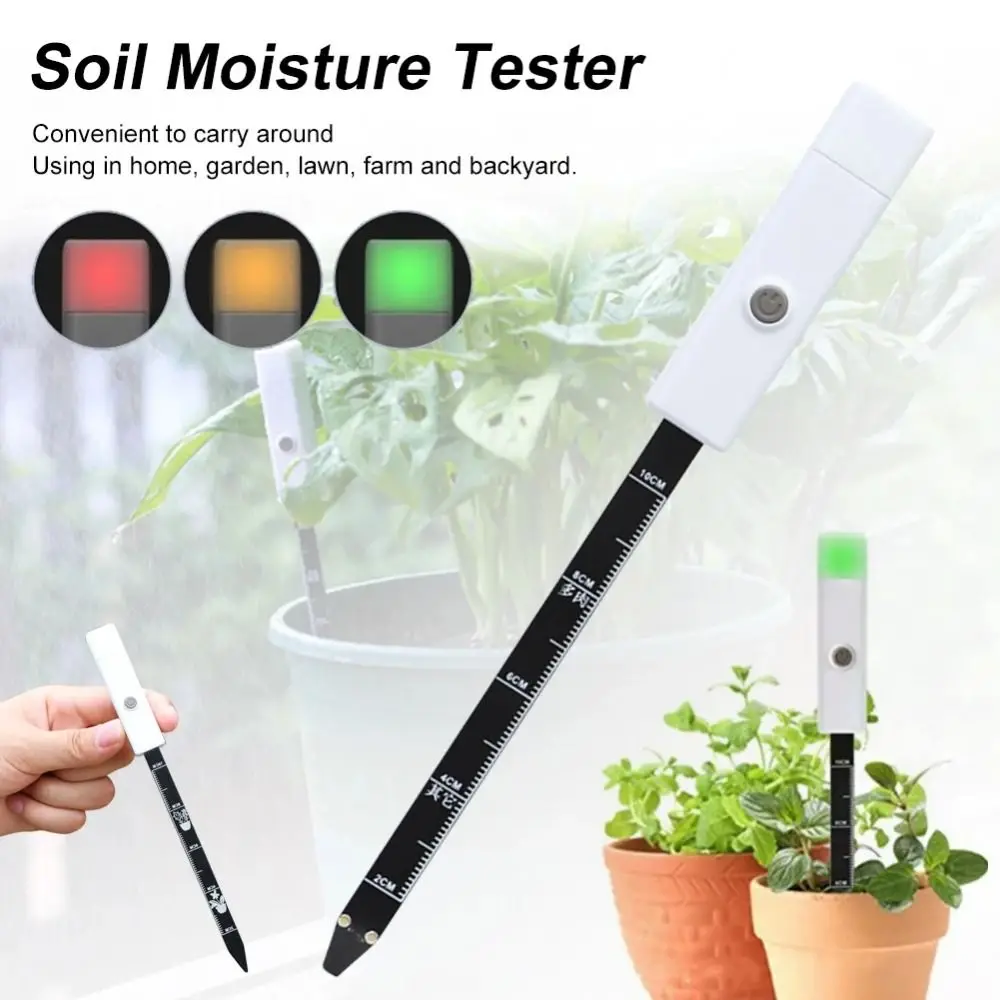 

Portable Sensitive Soil Moisture Tester Durable Accurate Plant Light Alarm Lightweight Compact Soil Hygrometer Moisture Meter