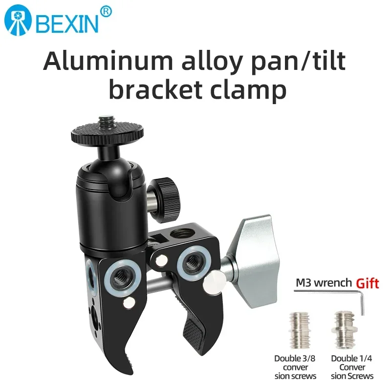 BEXIN Multi-Functional Crab-Shaped Clamp with Ballhead Magic Arm For DJI stabilizer for Freefly Stabilizer/Video C-stand 2164