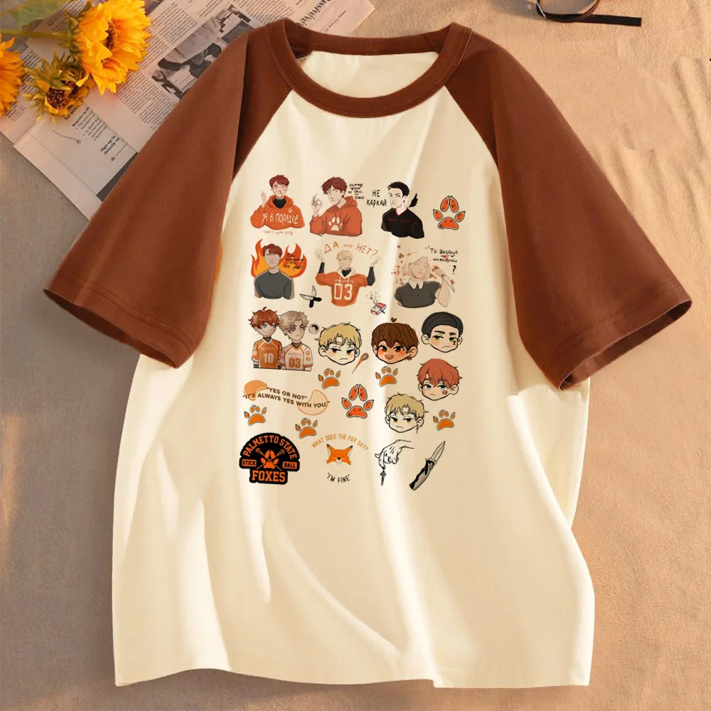 جميع الألعاب Palmetto State Foxes التي شيرت الإناث تنفس 2000s الرقمية قميص مريح مخدر kawaii الشارع الشهير