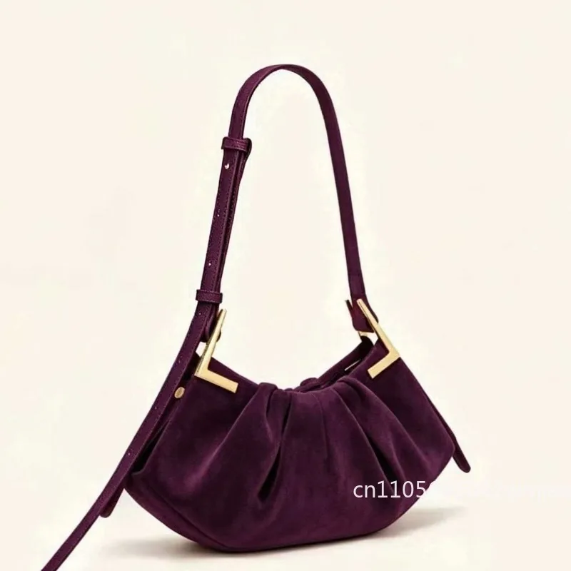New High-end Women's Handbag Fashionable High-quality Pleated Women's Handbag Light Luxury Versatile Women's Mobile Phone Bag