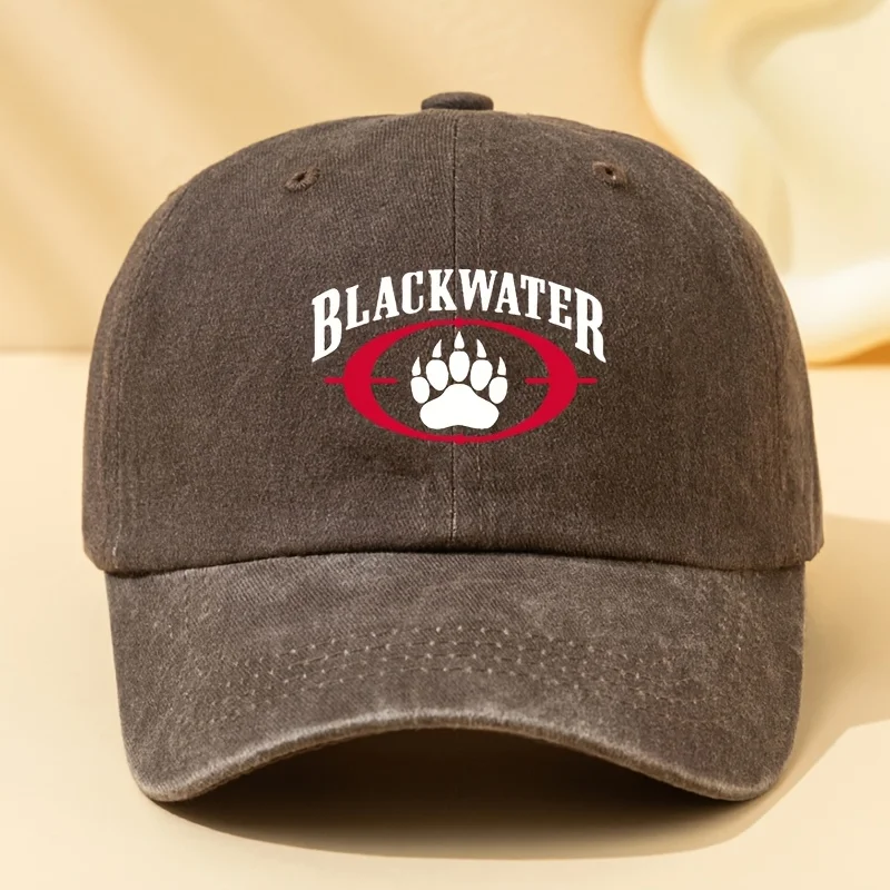 Мужская бейсболка с изогнутыми полями и надписью BLACKWATER, стильная и универсальная, подходит для хип-хопа, занятий спортом на открытом воздухе