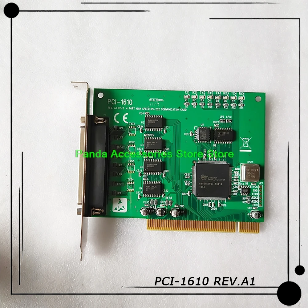 PCI-1610 REV.A1 For Advantech 02-1 4 Port High Speed RS-232 PCI Communication Card Surge Protection High Quality Fast Ship