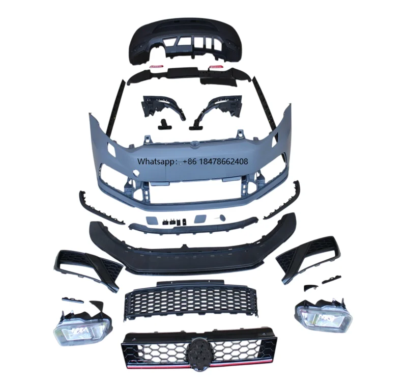 

New Polo Upgrade to GTI style Bumper Kit Polo Full Body Kit with Front Lip for Polo 2010-2018 Bumper Body Kit