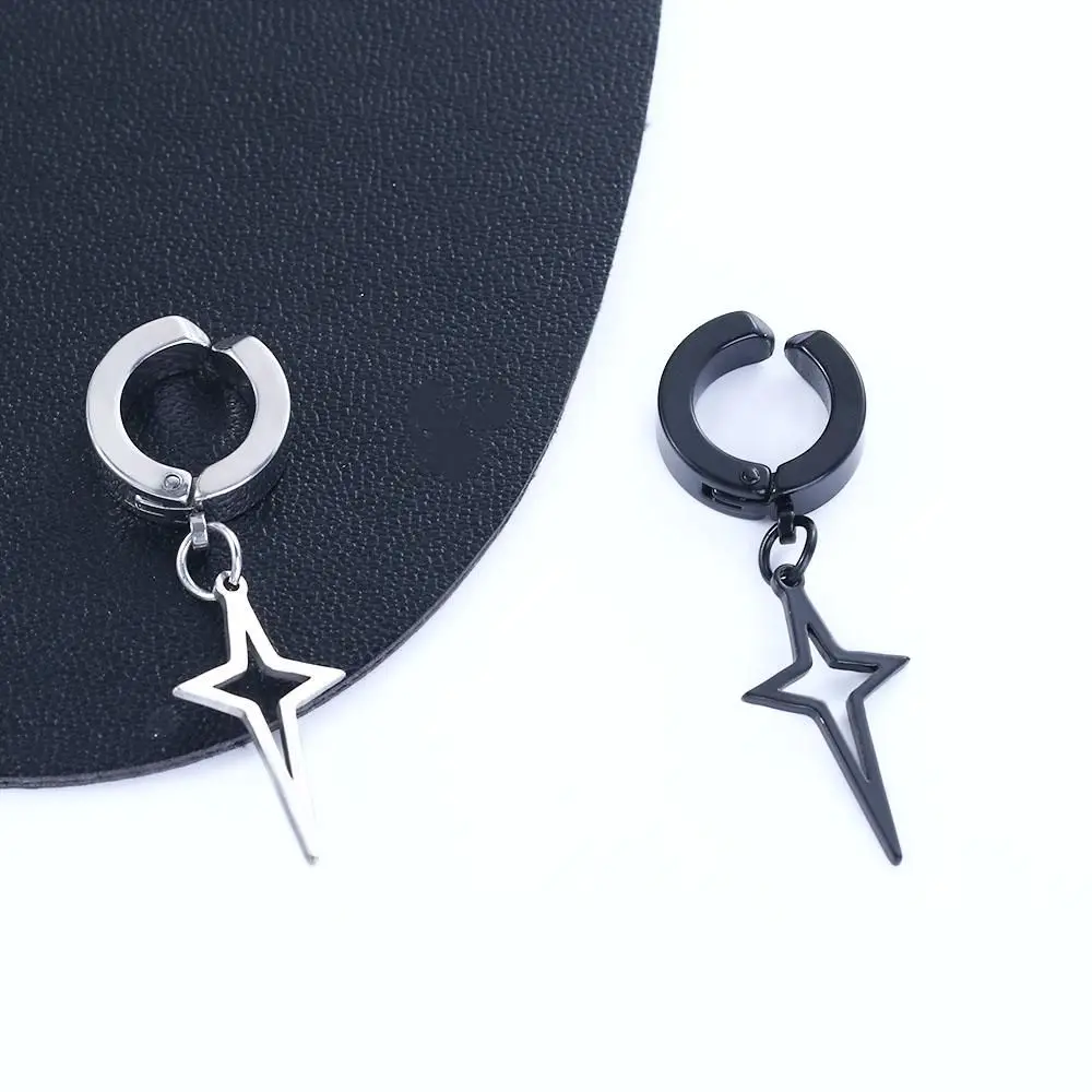 

Fake Piercing Triangle Drop Earring Female Non-Piercing Earring Korean Style Ear Cuff Fashion Jewelry Cross Clip Earring