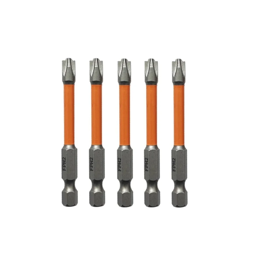 

Brand New Screwdriver Bit Magnetic Orange Parts Replacement Set Slotted Cross 65mm/110mm Special 5pcs Alloy Steel