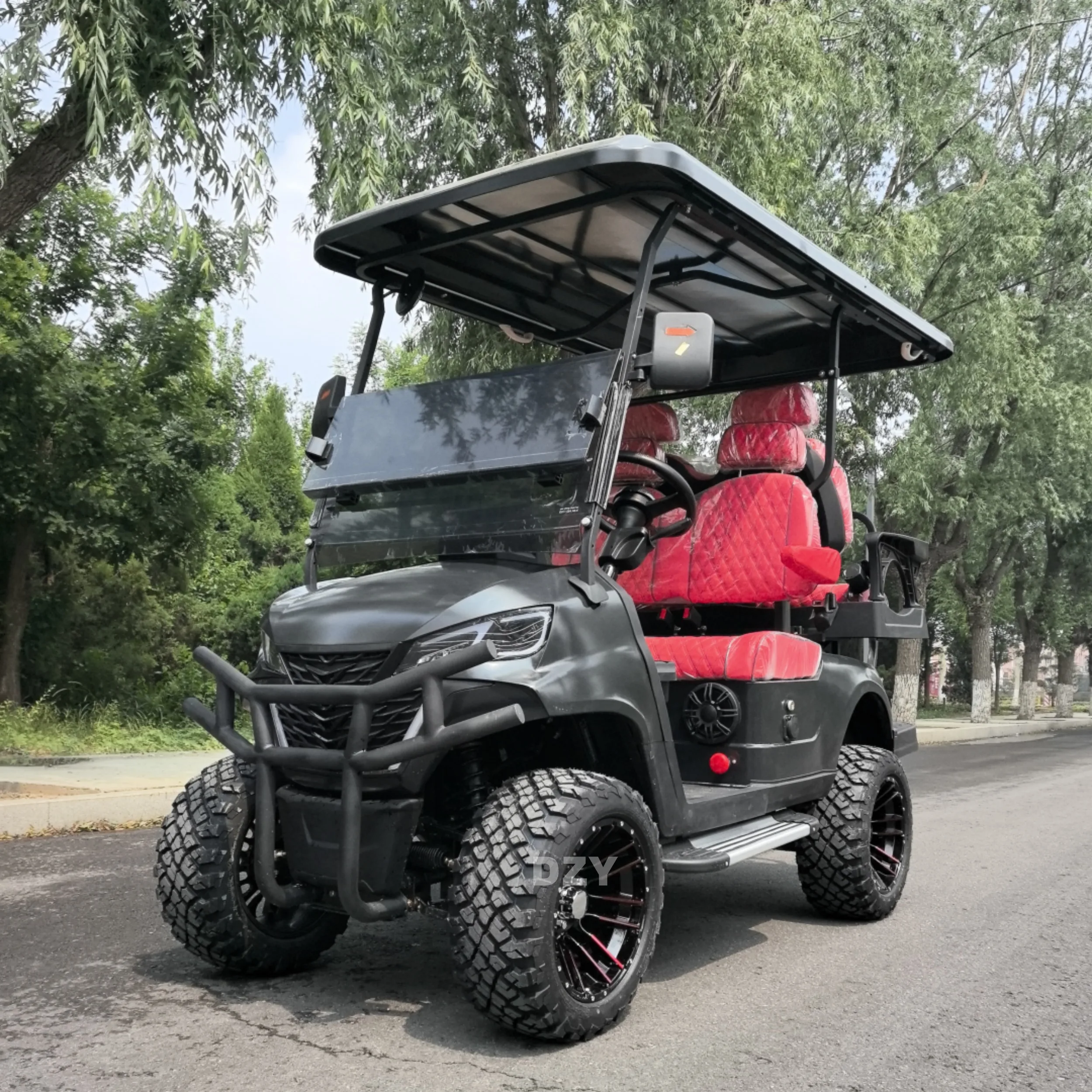Customizable Colors 6 Passenger Luxury Electric Golf Cart Hunting Buggy Lithium Battery 3.5 Kw AC Motor 90km Range for Scenic