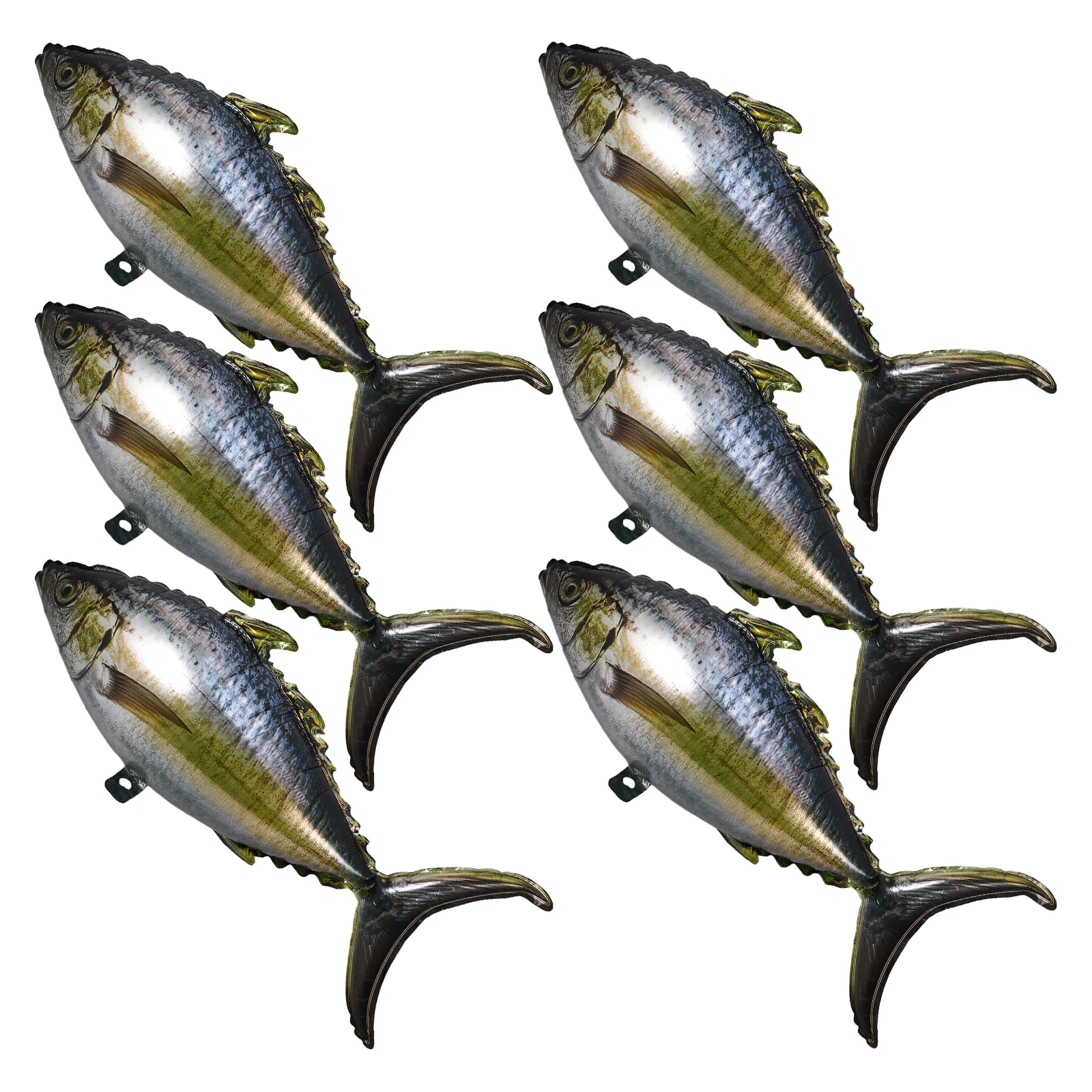 

6pcs Fish Shaped Balloons Eye-catching Ocean Theme Party Decorations Inflatable Sea Creatures Animal Balloons for Halloween