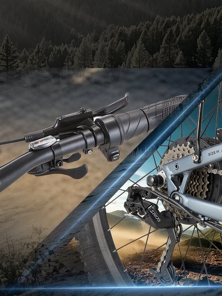 2026 KIMDYMA K02 Elektrofahrrad 27,5 Zoll Allterrain-Reifen 70-80KM Reichweite 25KM/h Geschwindigkeit 48V20AH Abnehmbarer Akku 9-Gang E-Bike – Detail 21