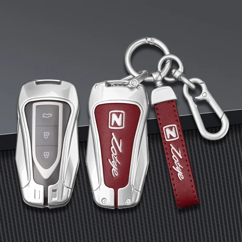 Zinc Alloy Car Key Case for Zotye T600 Z100 Z300 T200 T300 T500 T700 X7 SR7 SR9 5008 Car Remote Key Bag Keyless Accessories