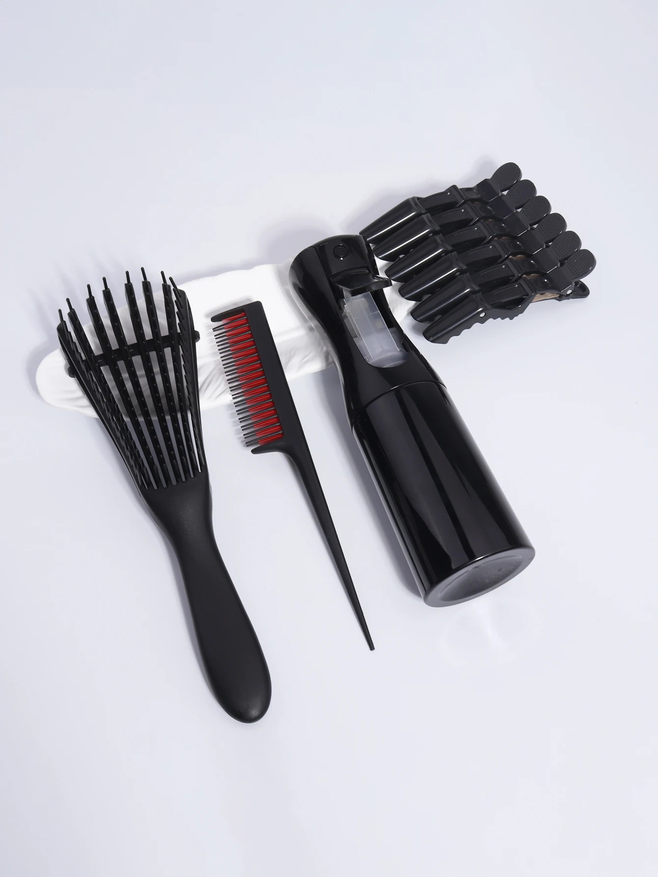 9-piece/set comb set,wide toothed comb, three comb combination tail comb,hair bottle,and 6 hair clips,Special for real hair wigs
