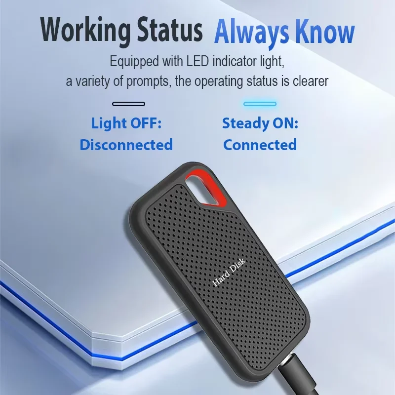 محرك الأقراص الصلبة الخارجي عالي السرعة 1 تيرا بايت القرص الصلب المحمول 2 تيرا بايت الأصلي SSD USB3.1 القرص الصلب 256 تيرا بايت جهاز التخزين لنظام التشغيل Windows/Mac #4