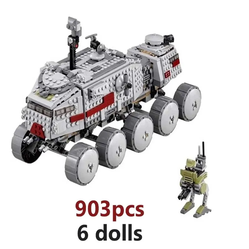 903 pcsCompatible 75151 Clone Turbo Tank Building Block Props Model Children's Assembled Toys Birthday  Gift