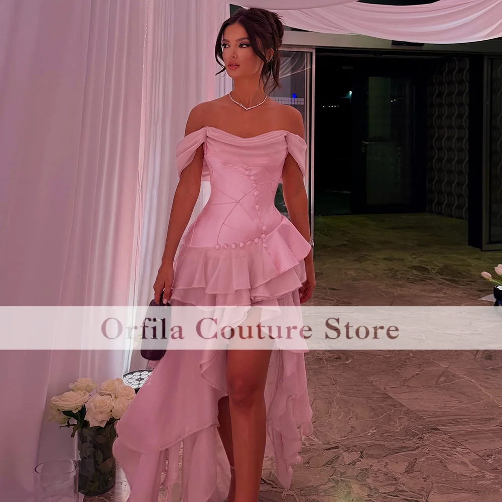 Modern Formal Evening Dress Mermaid Chiffon Pink Bridesmaid Dresses Wedding Party Prom Dresses Vestidos De Fiesta Customized