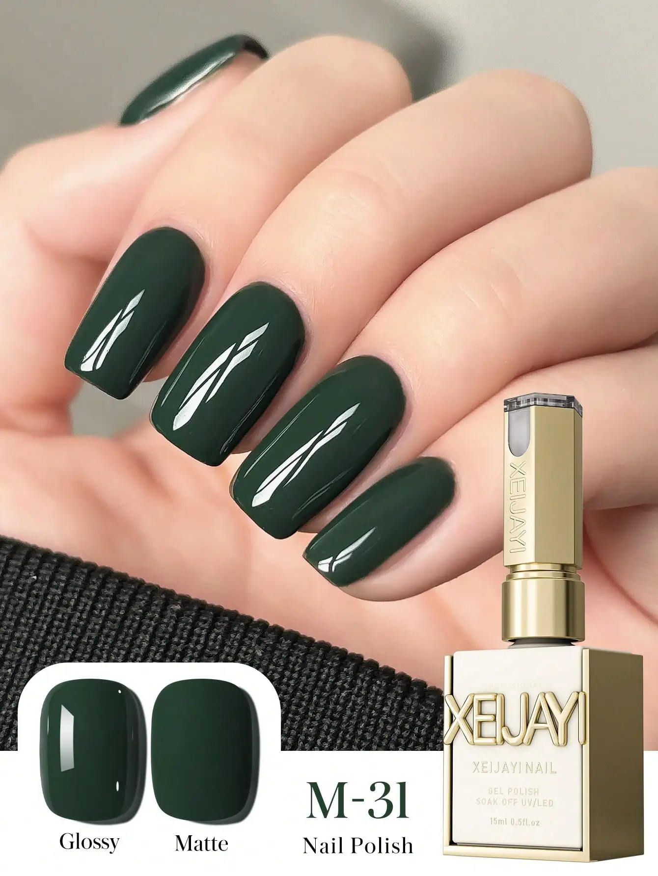 

Новинка осени и зимы 2025 года, зеленый милитари, чистый цвет, универсальный белый, долговечный маникюрный салон, подходит для лака для ногтей своими руками