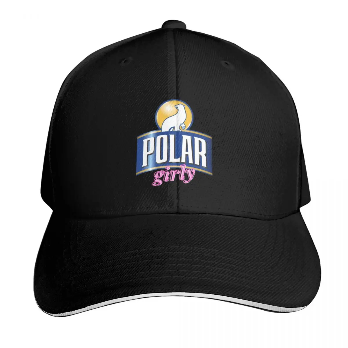 polar seltzer girly Baseball Cap Cotton Twill Breathable Contrast Two Tone Brim Snapback Flat Bill