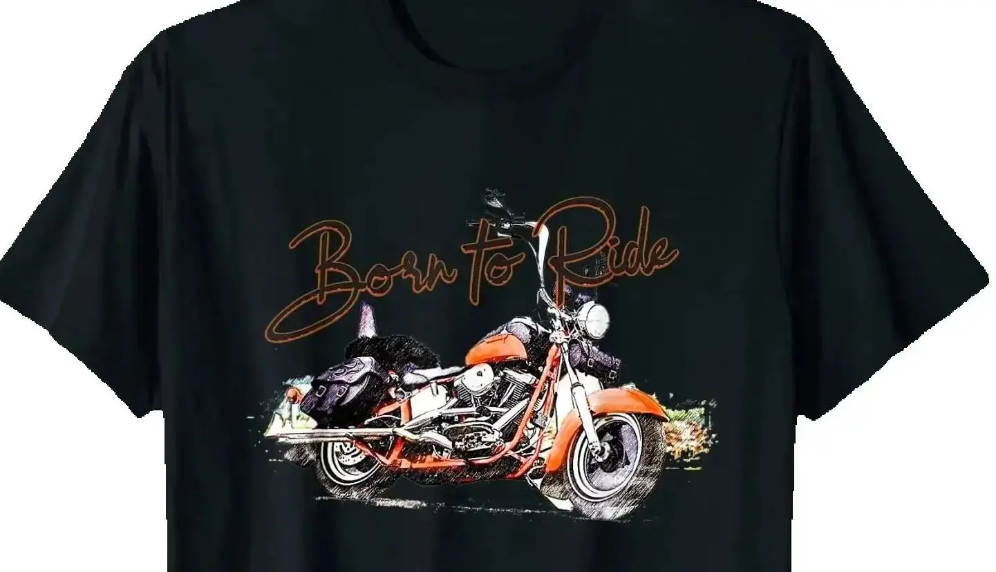 

Born To Ride. Respect The Moto Bikers Chopper Motorcycle T Shirt. Short Sleeve 100% Cotton Casual T-shirts Loose Top Size S-3XL