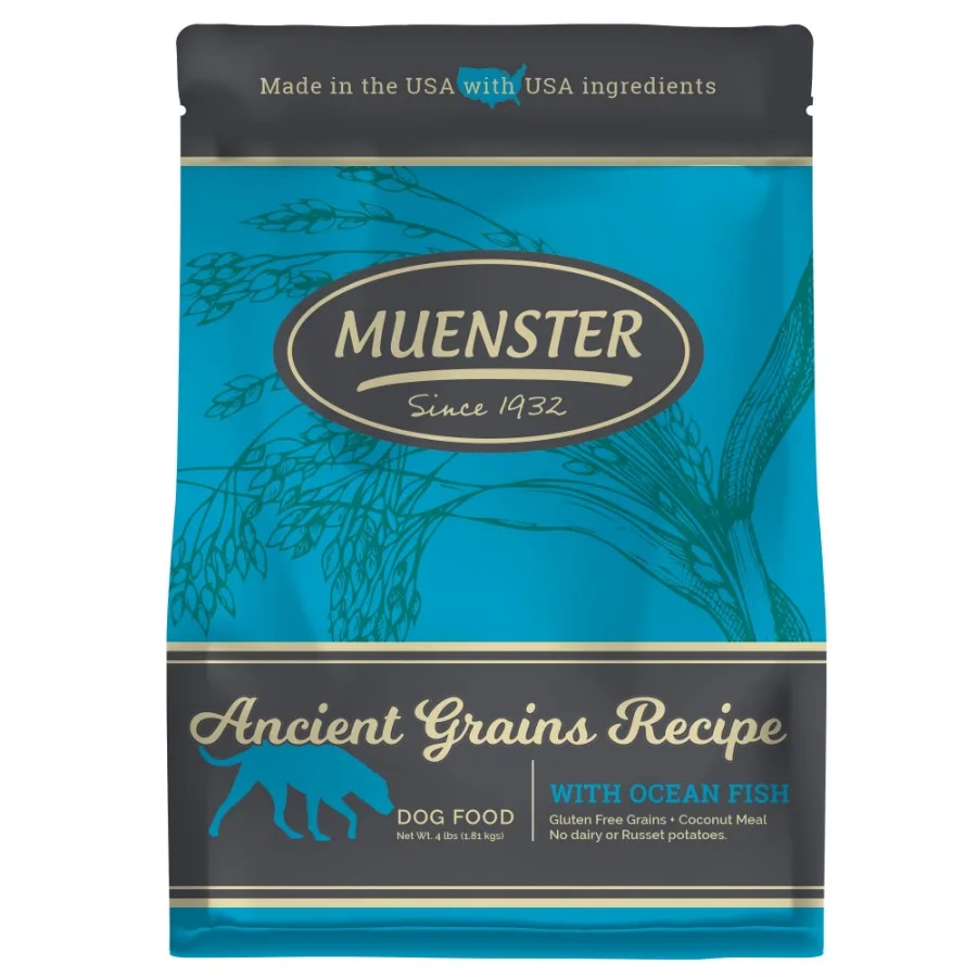 

Ancient Grains With Ocean Fish Dog Food, All Life Stages, 4 lb Bag