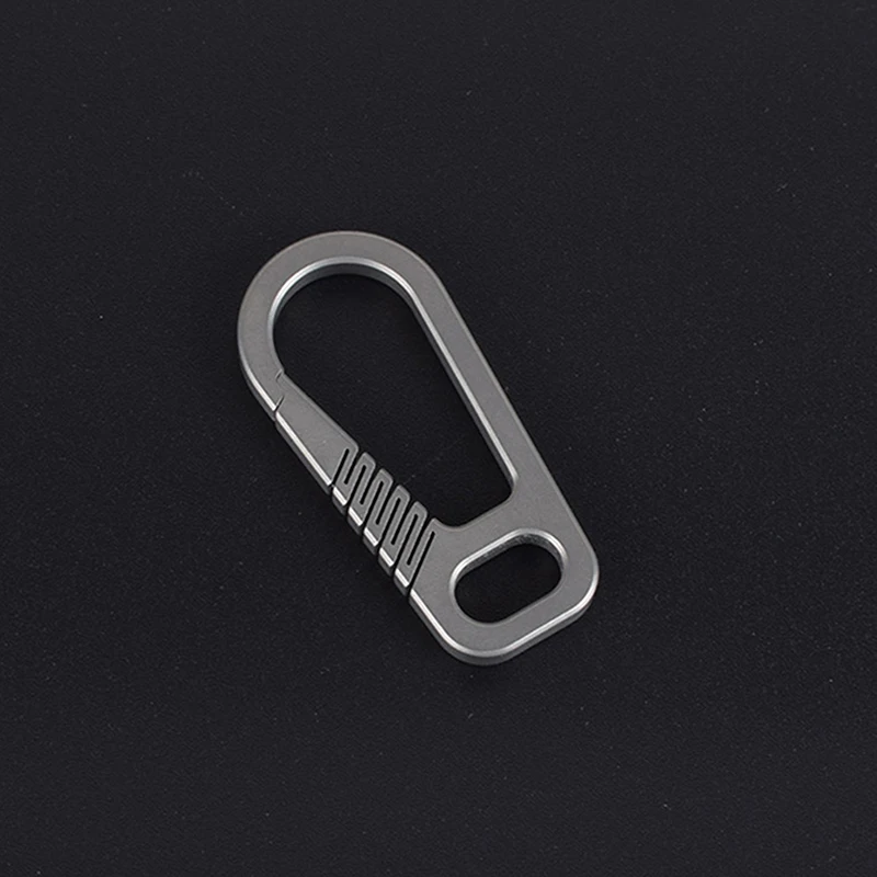 Titanium Alloy Mini Keychain Integrated Quick Hanging Men's Waist Hanging Durable Hanging Buckle Elastic Buckle Chains Clasps