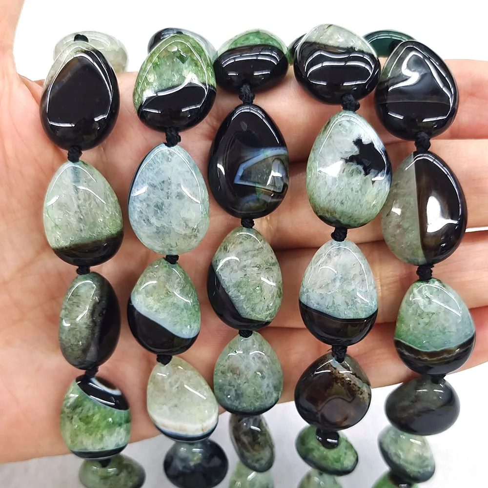 Multicolor Uruguayan Agate Beads Natural Stone Water Drop Shape Gemstone Bead Healing Crystal for Jewelry Making DIY Accessories