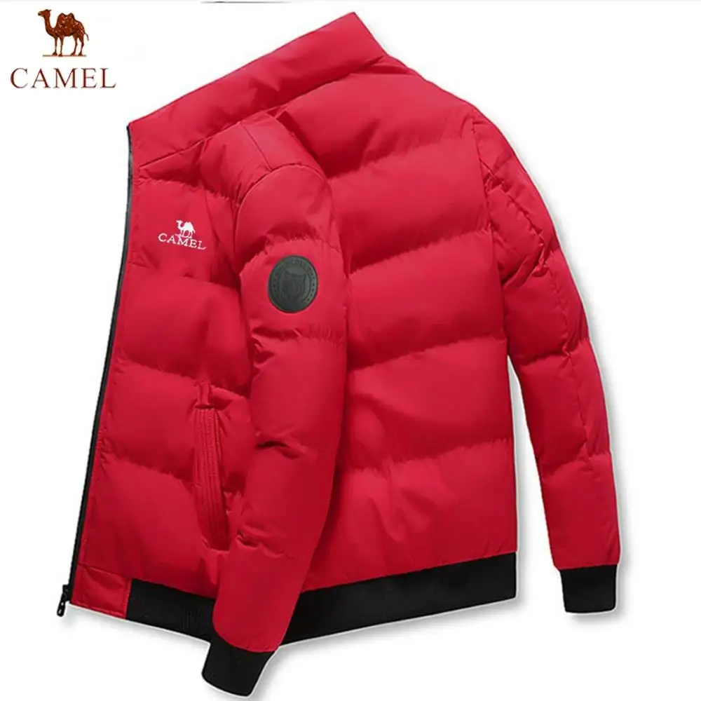 2024 High neck jacket branded printed casual zipper coat warm cotton padded outdoor fashion winter brand new