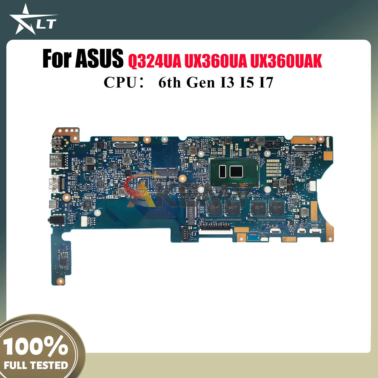 

Материнская плата UX360UA для ноутбука ASUS ZenBook Q324UA UX360UA UX360U UX360UAK, материнская плата для ноутбука с процессором I3 I5 I7, тест ОК, быстрая доставка