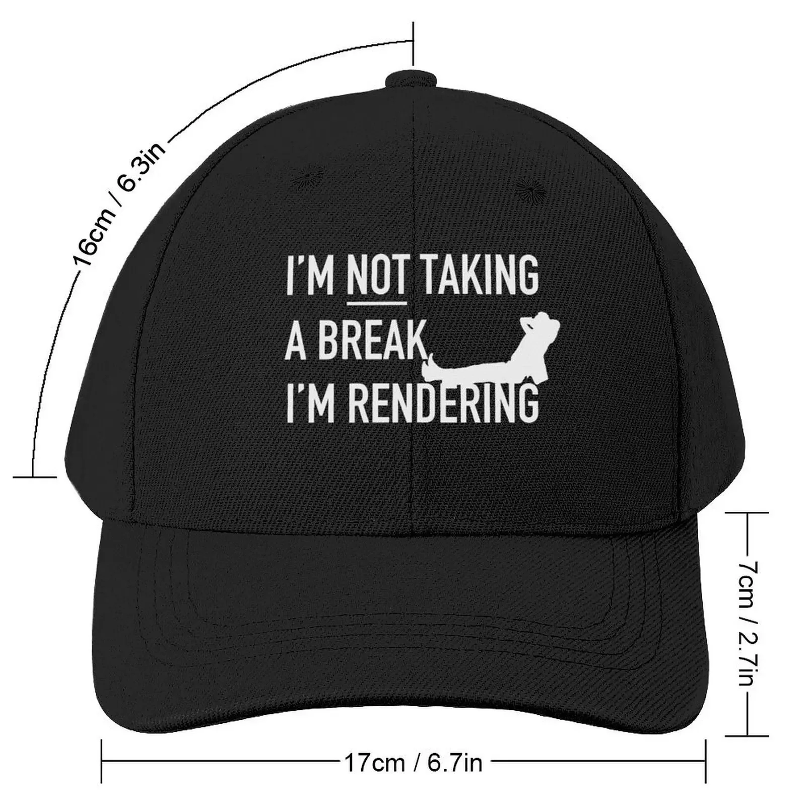 Im Not Taking A Break Im Rendering - Editor Definition Symbols - Gift For Editor Baseball Cap