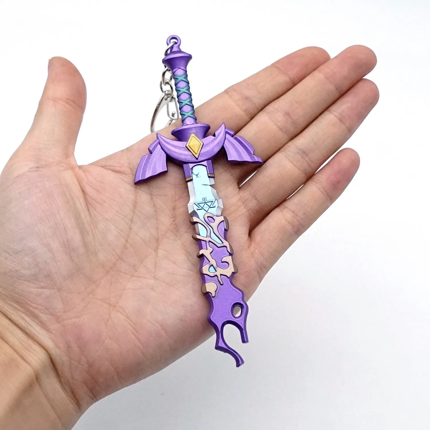 13cm Decayed Master Sword Link Tears of the Kingdom LoZ Game Peripherals Metal Weapon Models Crafts Keychain Collection Toys Boy