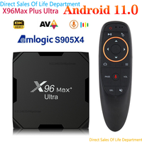 2025 New X96Max Plus Ultra Smart TV Box Android 11 Amlogic S905X4 Support AV1 8K Internet TV Player X96 Max Set Top Box