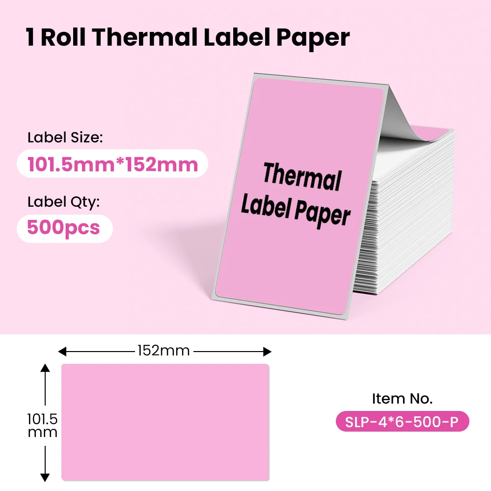 Thermal Shipping Labels 500 PCS 4x6 Fan-Fold - Compatible with 241BT, D520BT, B246D Label Printer - Low Price Fast Shipping