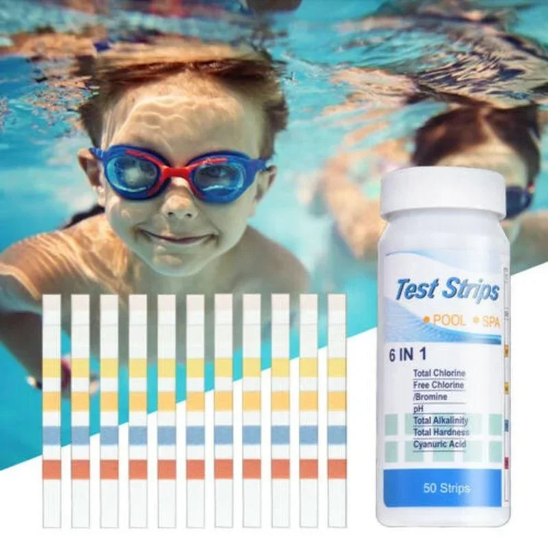 50 x Swim Pool/Spa/Hot Tub Test Strips Chlorine/Bromine Alkalinity pH