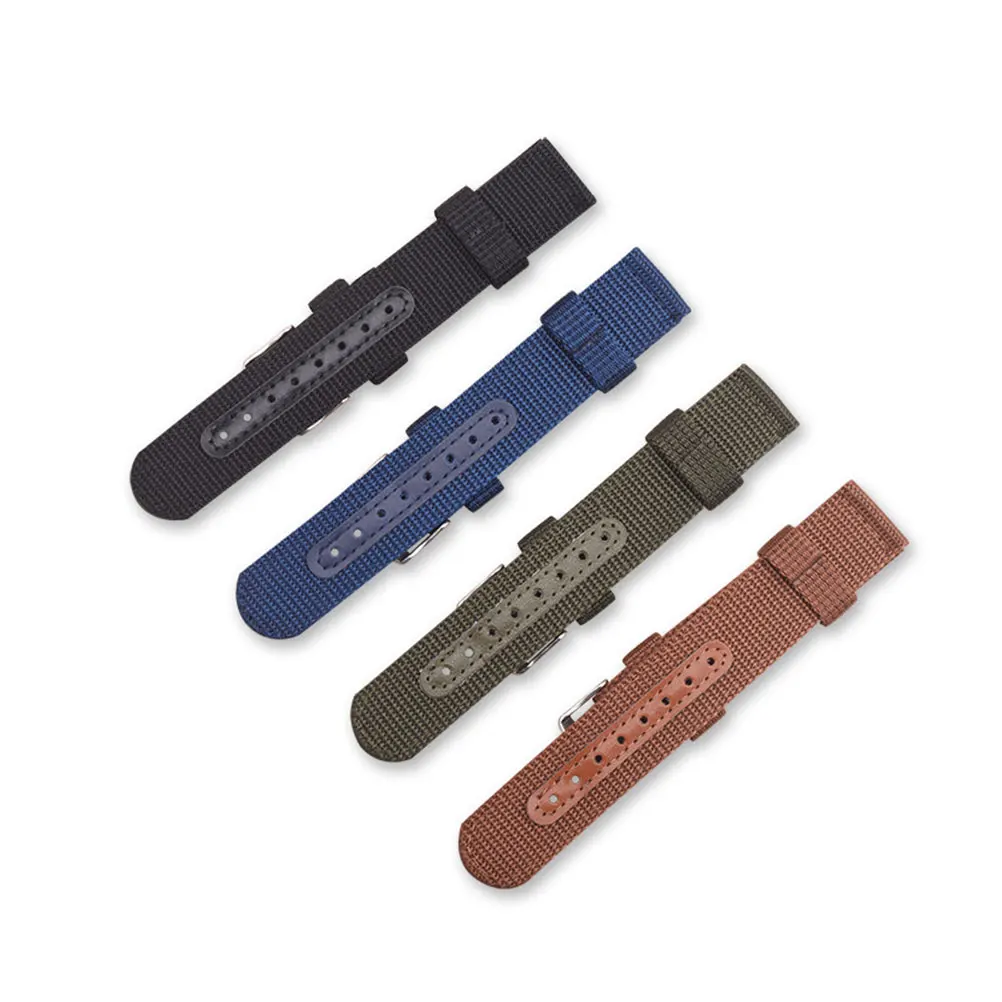 

2pcs Nylon Watch Bands Replacement Straps Blue Wristbands for Men Durable Fashionable Daily Wear Accessory Gift