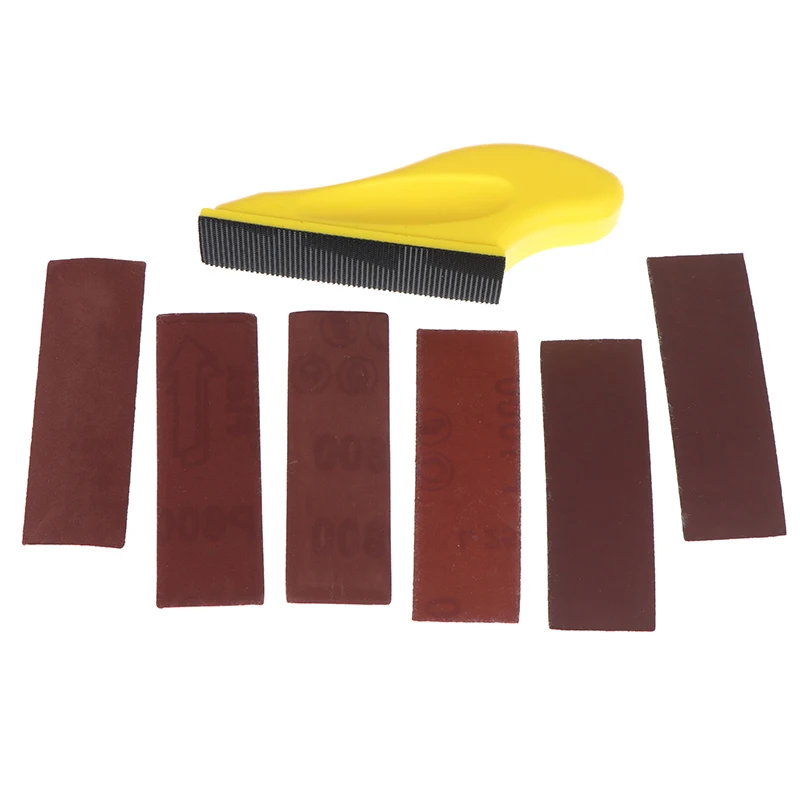 60 قطعة 400-2000 # مجموعة أدوات صنفرة صغيرة لورق الصنفرة اليدوية ذاتية الصنع أداة تفاصيل شريط الصنفرة المتنوعة مع حجر الرحى اليدوي للمعادن الخشبية #5