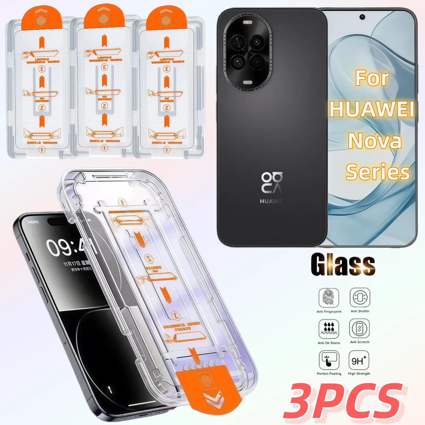 

Защитное стекло высокой четкости из закаленного стекла, 3 шт., для Huawei Nova 4/5T/5Pro/5i Pro/6SE/7SE/7i/8SE/9Z/10SE/11SE/12/13/14