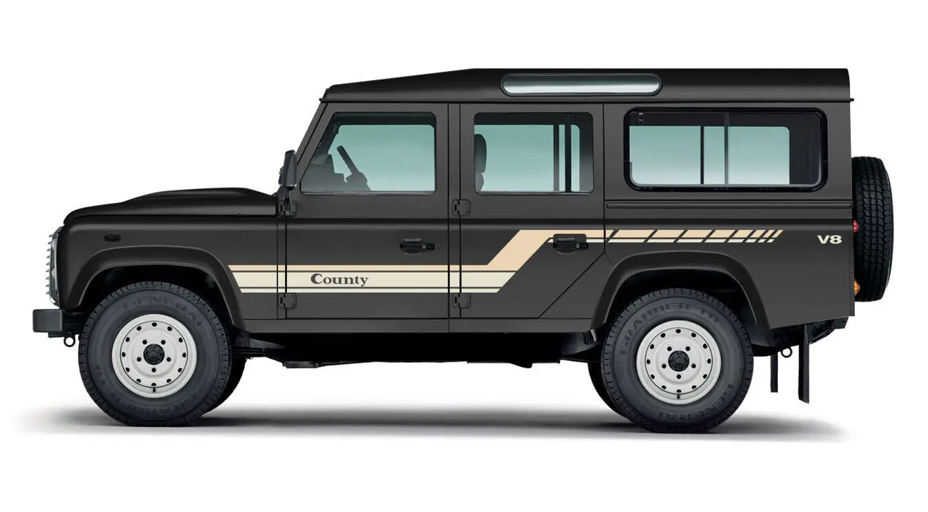 ملصق سيارة لاند روفر ديفيندر 110 1984-1986 تعديل مظهر الجسم موضة رياضية ملصق حائط من الفينيل ملحقات الفيلم