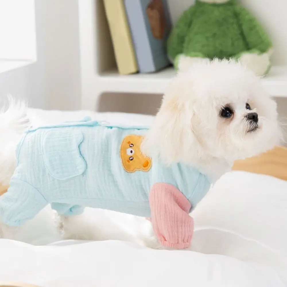 

Double-Layer Yarn Pet Four Legs Clothes Comfortable Soft Pet Jumpsuits Breathable Anti Cold Dog Clothes Spring Summer