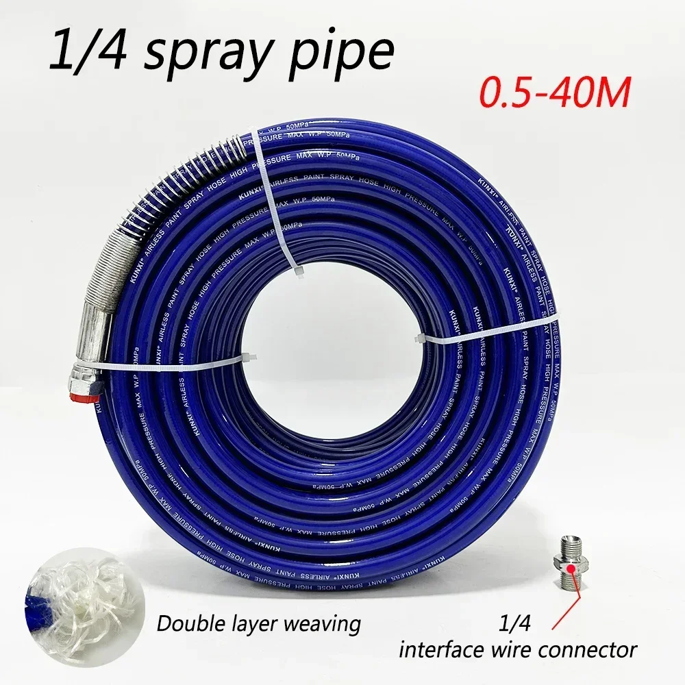 

Deep Blue 1/4 Spray Hose (0.5-40m) with 1/4 Threaded Fitting for Putty and Paint Spraying Applications