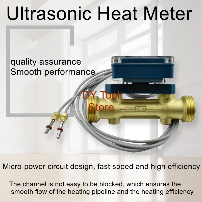 

dn25dn20dn15 pipeline ultrasonic heat meter heating household heat meter air conditioning flowmeter temperature sensor