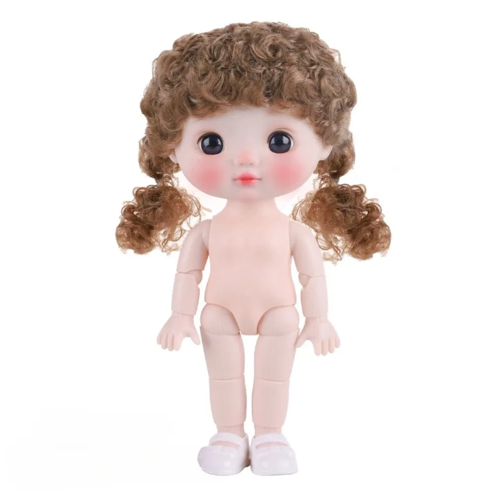 

BJD Красивая 1/6 BJD подвижная шарнирная кукла Body Kawaii Toys Обнаженная 21-шарнирная шарнирная кукла Передвижная 3D кукла с большой головой и волосами для малышей