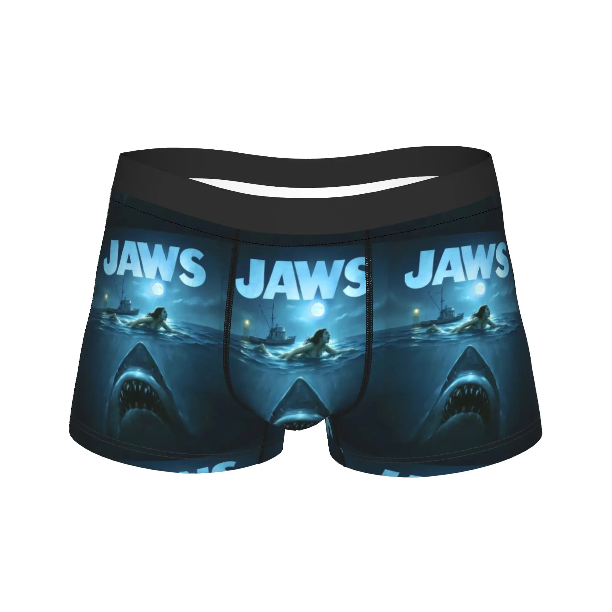 

Jaws 50th Anniversary Underwear Males Boxer Brief Funny Boxer Shorts Trenky Print Plus Size Underpants