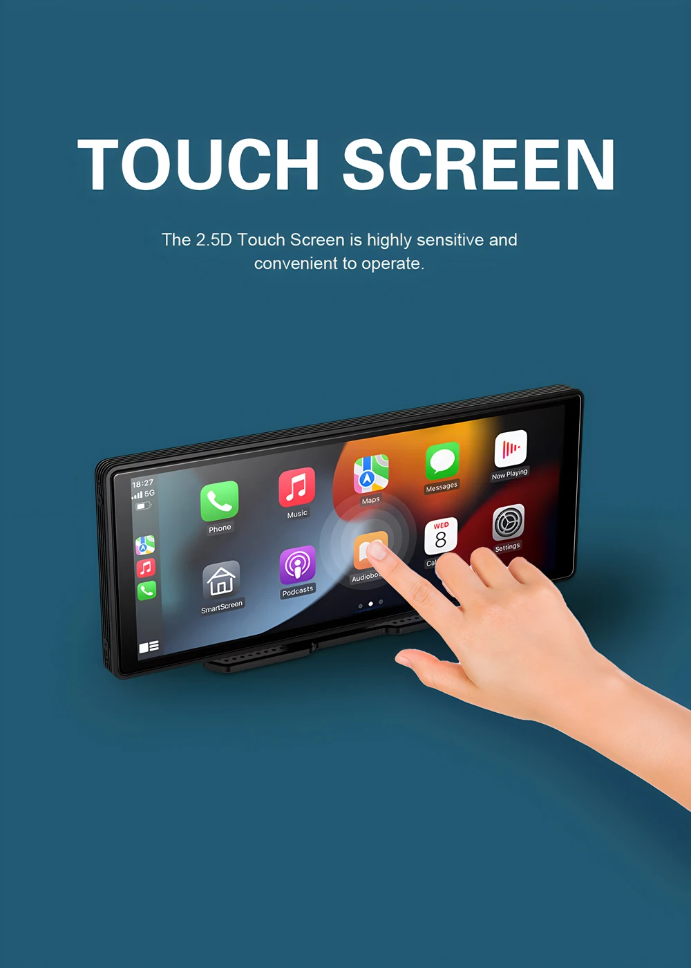 Hot Selling 10.26 Inch  CarPlay Android Auto Multimedia Car Radio Portable Wireless MP5 Player