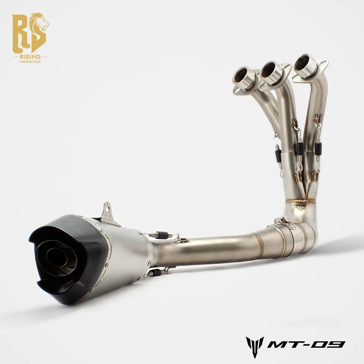 

RS Motorcycle exhaust system For Yamaha MT09 MT-09 Tracer 9 900 GT XSR900 2020-2026 51mm Front Link Pipe Muffler Escape
