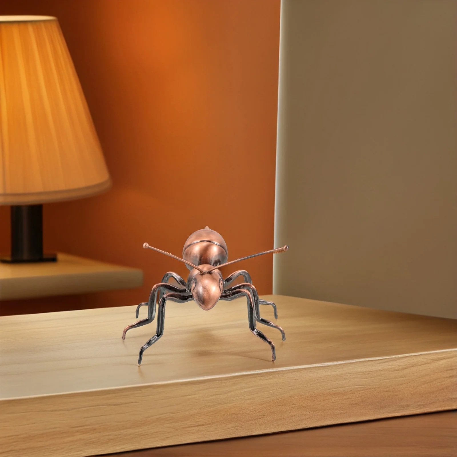 

Cute Metal Ant Ornament Vintage Style Sturdy Animal Sculpture Desktop Shelf Decorative For Home Garden Gift Idea Birthday