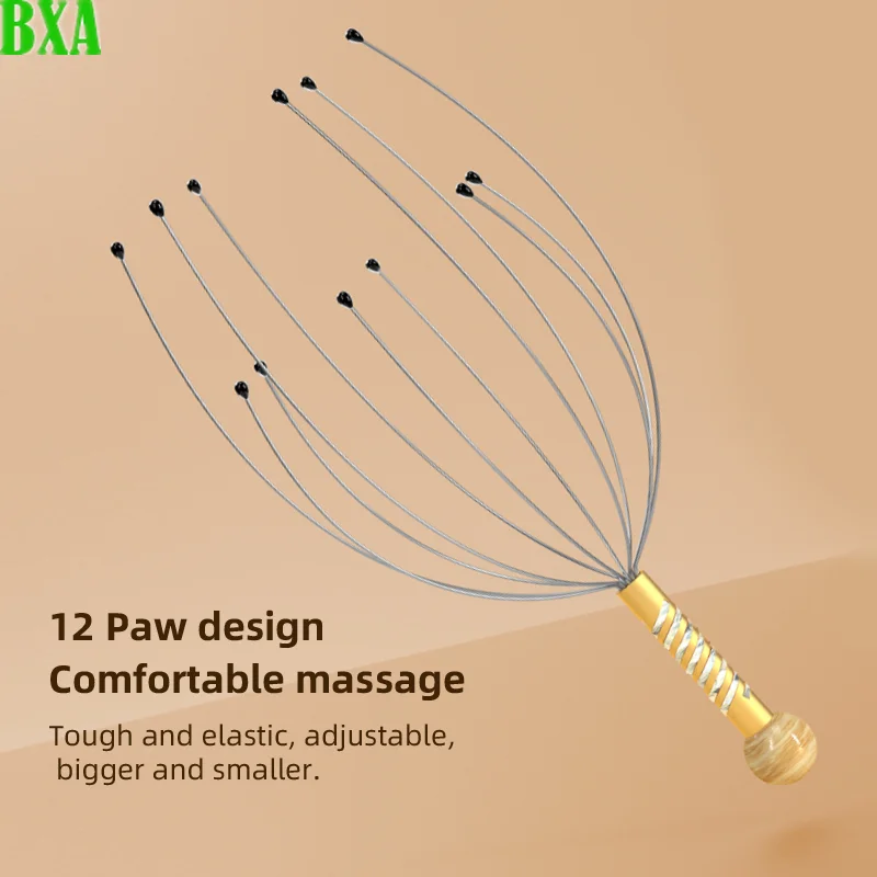 Corpo inteiro relaxante polvo cabeça massagem, couro cabeludo massageador, Spa garra, couro cabeludo pescoço, relaxar, alívio do stress, novo